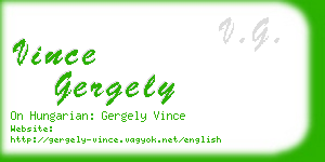 vince gergely business card